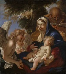 A Sagrada Família com Anjos, c.1700